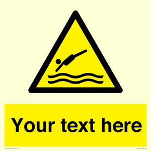 Custom Warning diving area